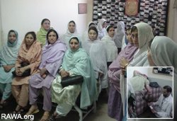 A group of RAWA women who donated blood