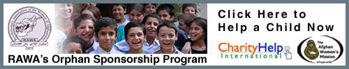 Charityhelp.org RAWA Orphan Sponsorship Program