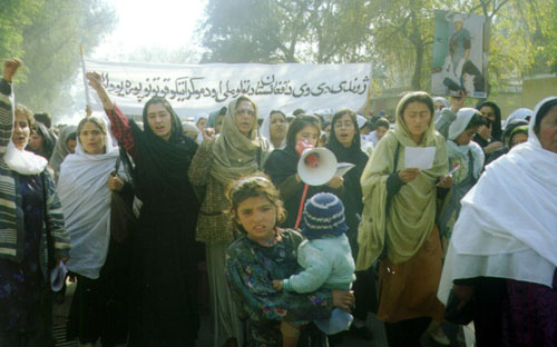 Around 1000 women and girls participated in the RAWA protest procession