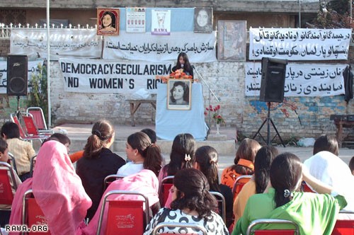 A student speaking