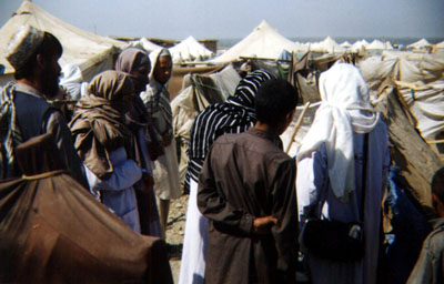 RAWA activists visit the Akora Khattak camp