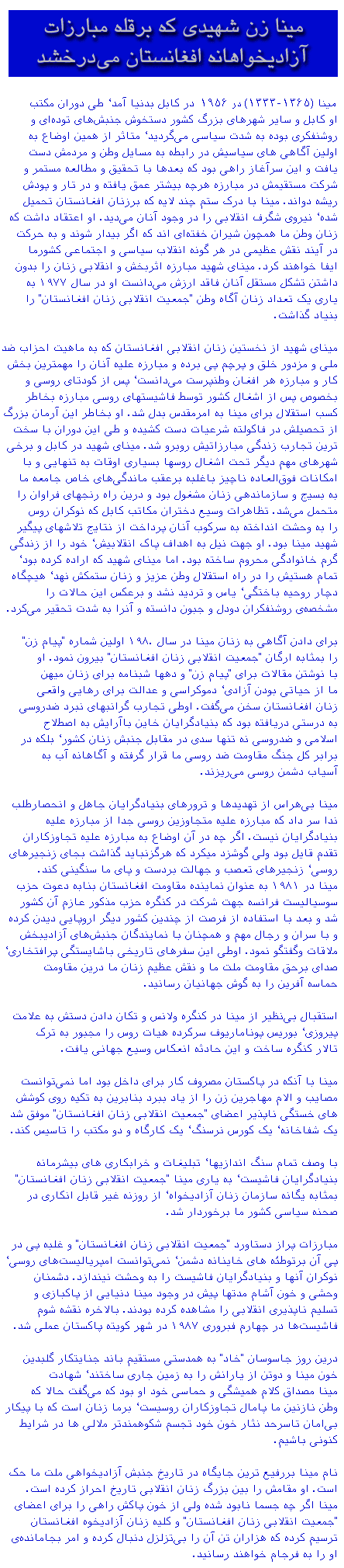 About Meena (Persian)