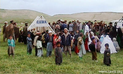 Earthquake victims in Nahrin