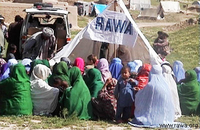 Earthquake victims in Nahrin