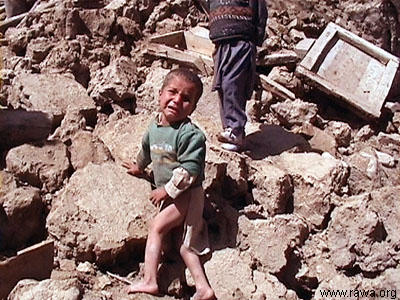 Earthquake victims in Nahrin - North Afghanistan