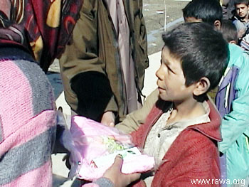 RAWA's aid to biggest Kabul Orphanage