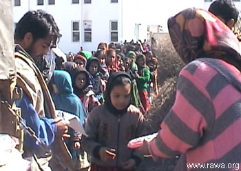 RAWA's aid to biggest Kabul Orphanage