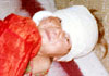 A child wounded in Jalalabad due to US bombardment of residential areas (February 12, 2002)