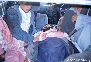 Death body of Sheren Agha was taken to UNAMA office in protest