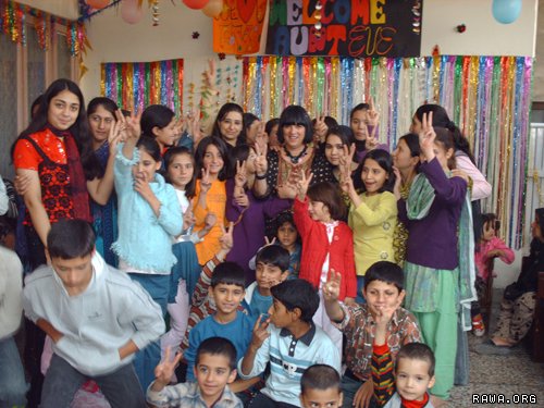 Eve Ensler in RAWA Orphanage