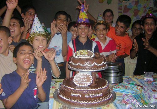 Birthday party in a RAWA orphanage