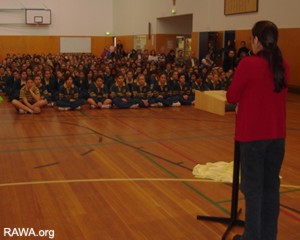 Sohaila at Loreto College in Adelaide