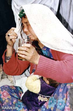 An Afghan women in Afshar